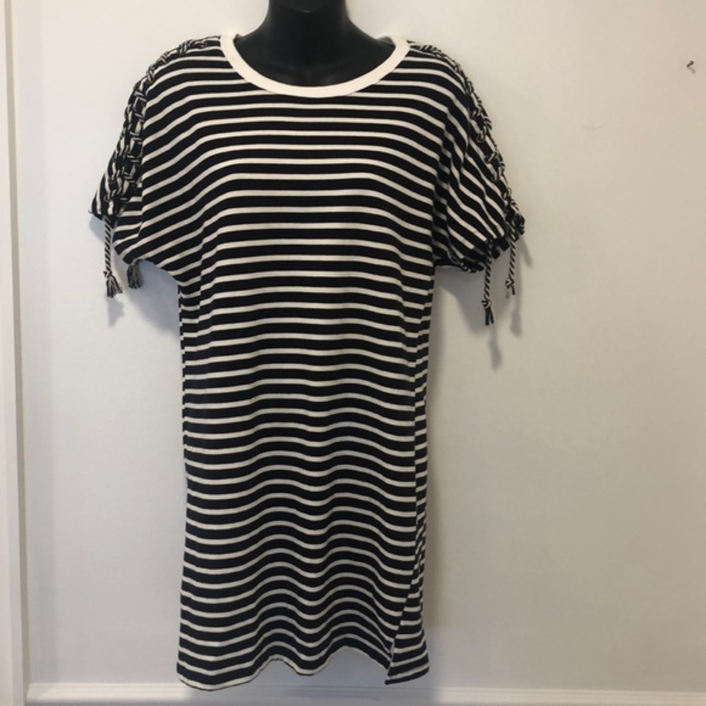 STORIA Black & White Striped Small Dress